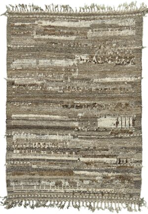Brown Tones Modern Distressed Rug 60680 by Nazmiyal Antique Rugs