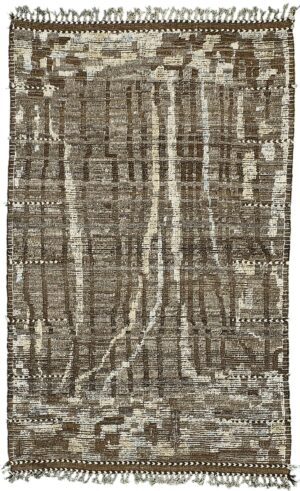 Charcoal Brown Modern Distressed Rug 60699 by Nazmiyal Antique Rugs