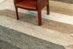 Close Up Of Geometric Earth Tones Boho Chic Rug 60673 by Nazmiyal Antique Rugs