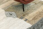Close Up Of Green And Gray Modern Boho Chic Rug 60671 by Nazmiyal Antique Rugs