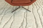 Close Up Of Ivory Textured Modern Boho Chic Rug 60694 by Nazmiyal Antique Rugs