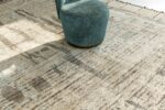 Close Up Primitive Design Modern Distressed Area Rug 60668 by Nazmiyal Antique Rugs