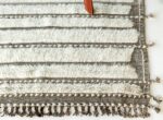 Corner Of Ivory Gray Modern Boho Chic Rug 60675 by Nazmiyal Antique Rugs