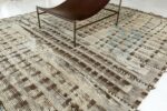 Corner Of Nature Tones Textured Modern Distressed Rug 60714 by Nazmiyal Antique Rugs
