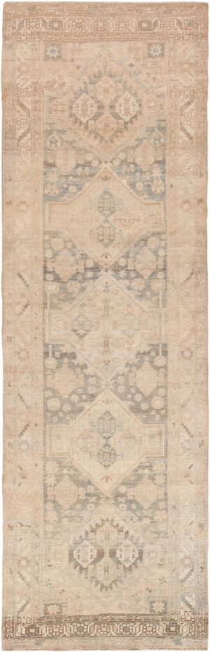 Cream Antique Persian Bidjar Runner Rug 60528 by Nazmiyal Antique Rugs