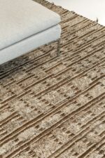 Details Of Textured Brown Modern Distressed Rug 60692 by Nazmiyal Antique Rugs