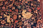 Dragon Antique Animal Design Persian Sarouk Farhan Rug 70867 by Nazmiyal Antique Rugs