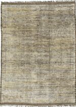 Earth Tones Modern Distressed Rug 60695 by Nazmiyal Antique Rugs