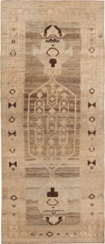 Geometric Antique Persian Bidjar Runner Rug 60527 by Nazmiyal Antique Rugs