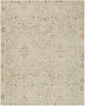 Geometric Beige Modern Boutique Rug 60730 by Nazmiyal Antique Rugs
