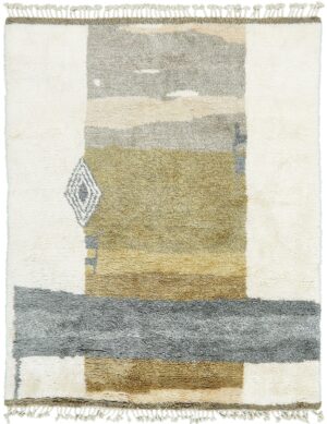 Green And Gray Modern Boho Chic Rug 60671 by Nazmiyal Antique Rugs