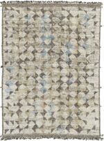 High Low Pile Modern Distressed Rug 60701 by Nazmiyal Antique Rugs