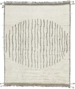 Ivory Minimalist Design Modern Boho Chic Rug 60710 by Nazmiyal Antique Rugs