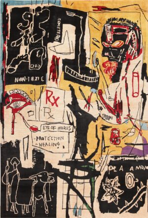 Modern Jean-Michel Basquiat Inspired Artistic Area Rug 70888 by Nazmiyal Antique Rugs