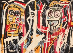 Modern Jean-Michel Basquiat Inspired Artistic Rug 70887 by Nazmiyal Antique Rugs