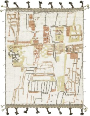 Primitive Design Colorful Modern Boho Chic Rug 60711 by Nazmiyal Antique Rugs