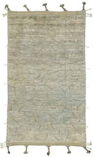 Primitive Design Modern Distressed Rug 60672 by Nazmiyal Antique Rugs