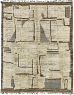 Primitive Design Modern Distressed Rug 60679 by Nazmiyal Antique Rugs