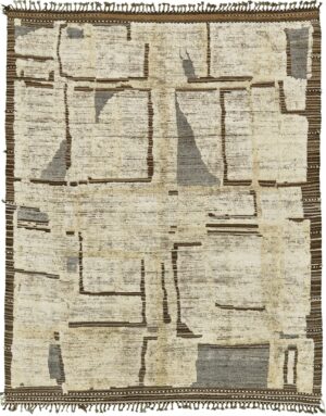 Primitive Design Modern Distressed Rug 60679 by Nazmiyal Antique Rugs