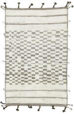Soft Ivory Wool Textured Modern Boho Chic Rug 60676 by Nazmiyal Antique Rugs