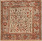 Square Antique Turkish Ghiordes Tribal Rug 70873 by Nazmiyal Antique Rugs