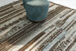 Texture Of Brown And Blue Modern Distressed Rug 60686 by Nazmiyal Antique Rugs