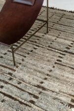 Texture Of Brown Modern Distressed Rug 60716 by Nazmiyal Antique Rugs