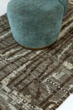 Texture Of Charcoal Brown Modern Distressed Rug 60699 by Nazmiyal Antique Rugs