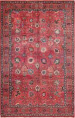 Vase Design Vintage Persian Tabriz Rug 70933 by Nazmiyal Antique Rugs