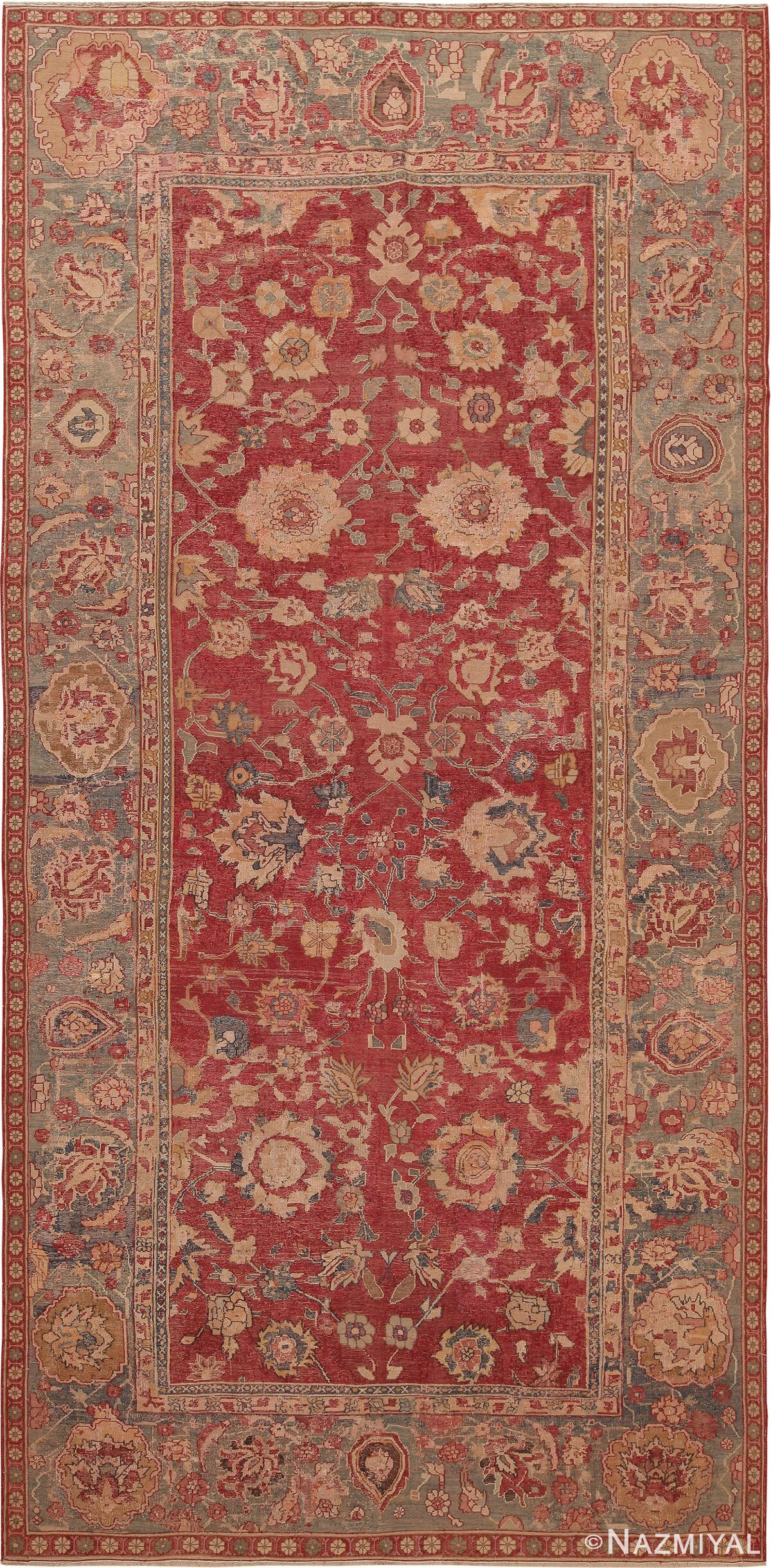 17th Century Antique Indian Mughal Gallery Size Rug 70052 by Nazmiyal Antique Rugs