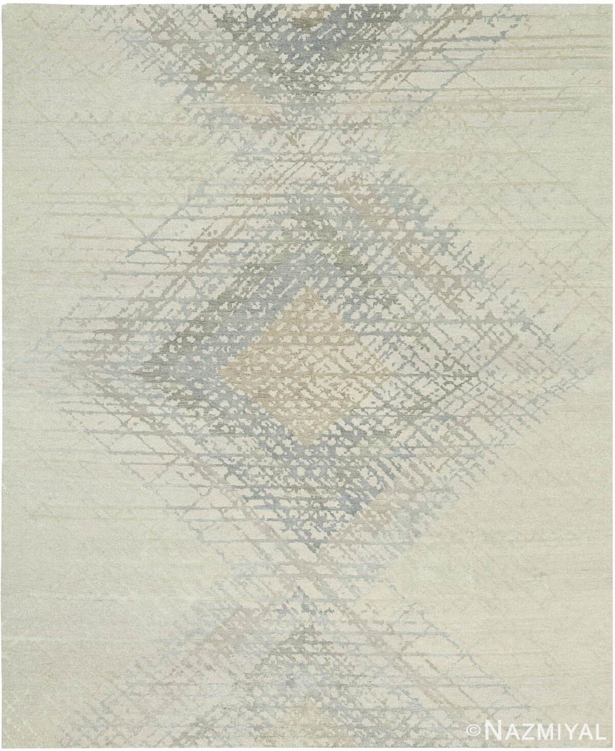 Geometric Cream Modern Boutique Rug 60735 by Nazmiyal Antique Rugs