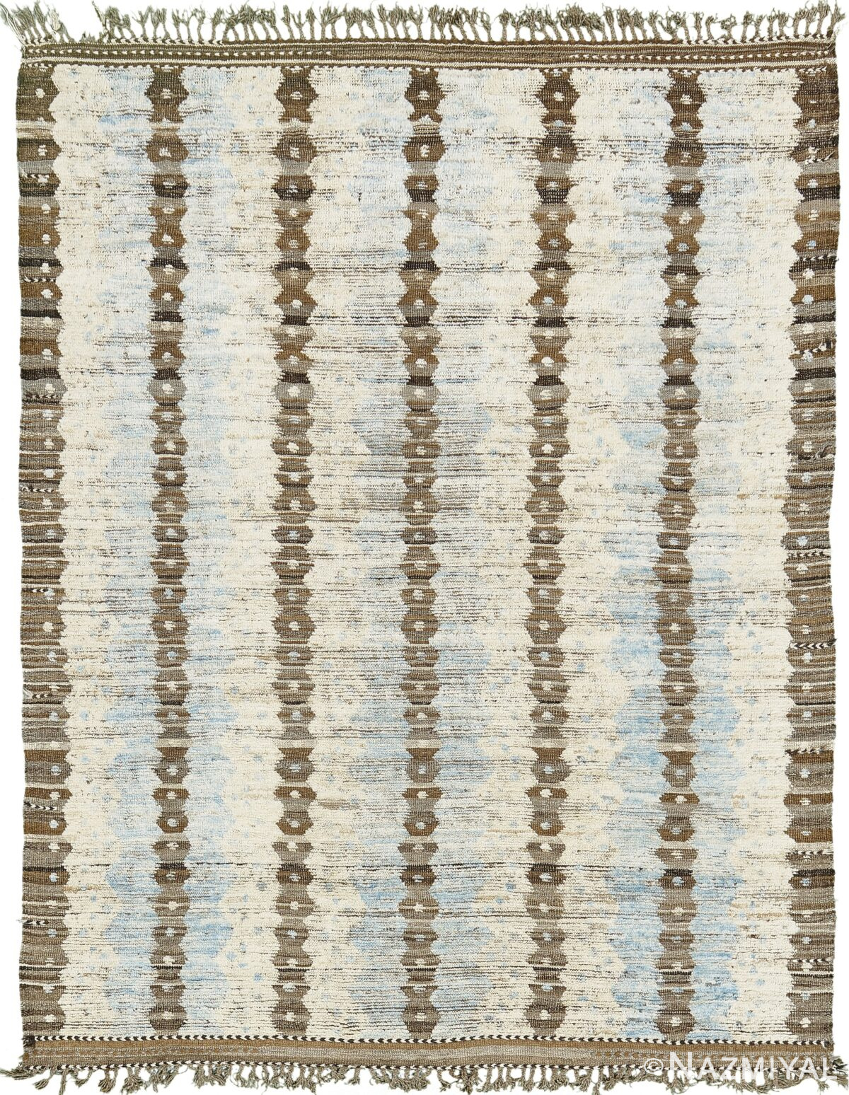 Geometric Modern Distressed Rug 60669 by Nazmiyal NYC