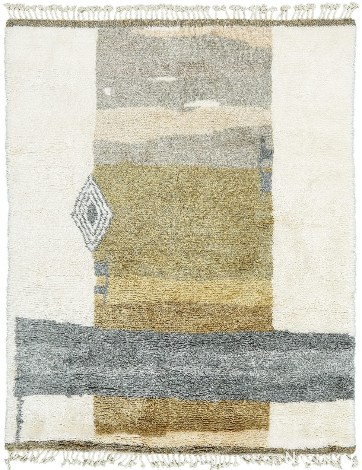Green And Gray Modern Boho Chic Rug 60671 by Nazmiyal Antique Rugs