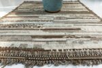 Whole View Of Brown And Blue Modern Distressed Rug 60686 by Nazmiyal Antique Rugs