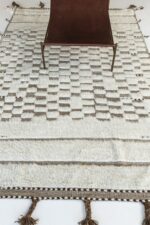 Whole View Of Soft Ivory Wool Textured Modern Boho Chic Rug 60676 by Nazmiyal Antique Rugs