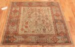Whole View Of Square Antique Turkish Ghiordes Tribal Rug 70873 by Nazmiyal Antique Rugs