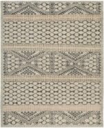 Beige Charcoal Geometric Modern Boutique Area Rug 60741 by Nazmiyal Antique Rugs