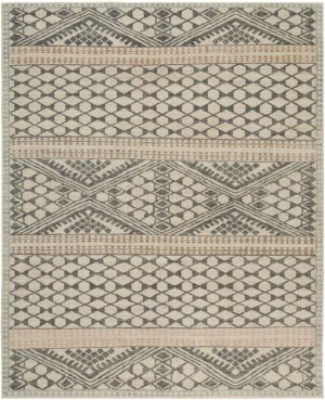 Beige Charcoal Geometric Modern Boutique Area Rug 60741 by Nazmiyal Antique Rugs