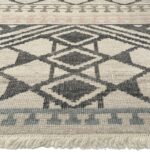 Border Of Beige Charcoal Geometric Modern Boutique Area Rug 60741 by Nazmiyal Antique Rugs