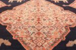 Close Up Animal Design Fine Gallery Size Antique Persian Senneh Rug 70795 by Nazmiyal Antique Rugs