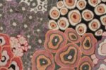 Close Up Of Round Colorful Mid Century Modern Rug 60755 by Nazmiyal Antique Rugs