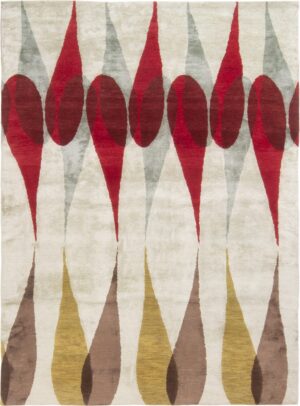 Colorful Abstract Mid Century Modern 60752 by Nazmiyal Antique Rugs