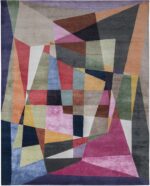 Colorful Triangles Mid Century Modern Rug 60759 by Nazmiyal Antique Rugs