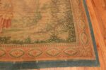 Corner Of Antique Italian Painted Canvas Textile 3096 by Nazmiyal Antique Rugs