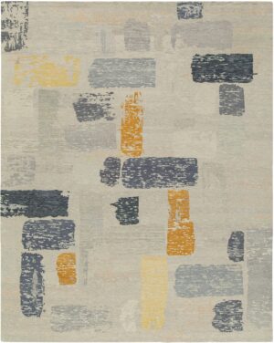Decorative Cream Modern Boutique Area Rug 60742 by Nazmiyal Antique Rugs