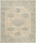 Decorative Ivory Blue Modern Boutique Rug 60725 by Nazmiyal Antique Rugs
