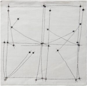 Decorative White Mid Century Modern Rug 60768 by Nazmiyal Antique Rugs