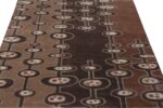 Details Of Dark Brown Mid Century Modern Rug 60754 by Nazmiyal Antique Rugs