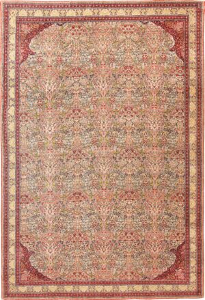 Large Antique Fine Intricate Floral Persian Tabriz Rug 70875 by Nazmiyal Antique Rugs