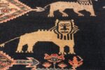 Lion On Animal Design Fine Gallery Size Antique Persian Senneh Rug 70795 by Nazmiyal Antique Rugs